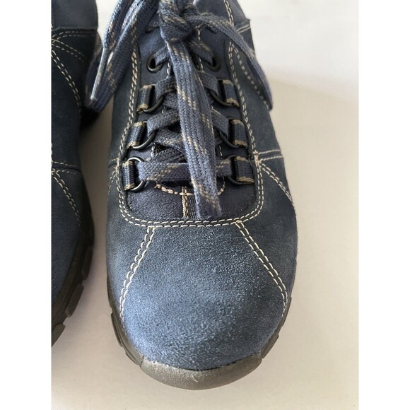 Clarks Collection Women's Leather Sneakers Blue Size 6M - Picture 3 of 8